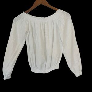 Blanco 100% Peruvian Cotton Off-The-Shoulder Top